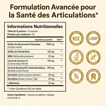 Complément alimentaire pour le soutien articulaire